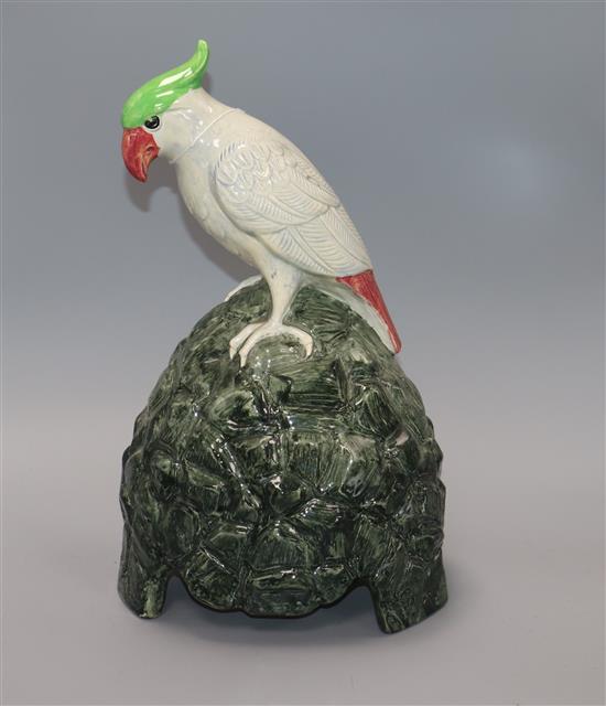 A Royal Doulton parakeet speaker cover height 39cm